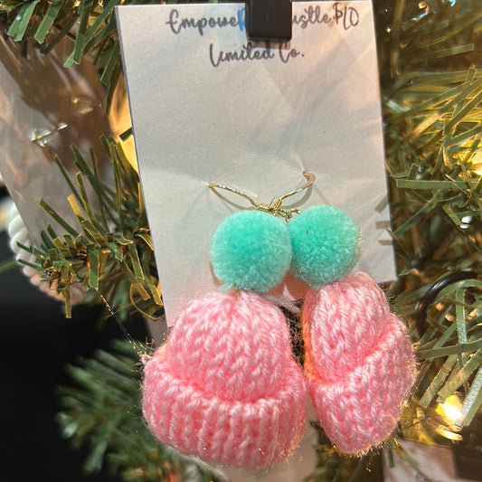 Crochet Beanie earrings